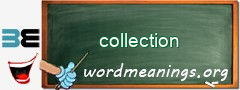 WordMeaning blackboard for collection